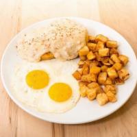 Biscuits & Gravy · buttermilk biscuits, sausage gravy, 2 eggs, breakfast potatoes