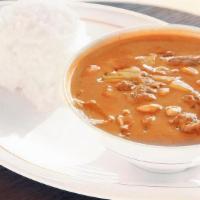 37) Massamun Curry (Gf) (V) (N) * · potatoes, onions, peanuts, coconut milk, massamun curry paste