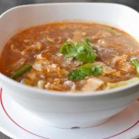 40) Thai Sukiyaki (V) * · clear noodles, napa cabbage, eggs, celery, scallions, sukiyaki broth