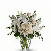 Dreams From The Heart Bouquet · Best seller. A lovely bouquet to soothe and comfort, a variety of white and peach blossoms s...