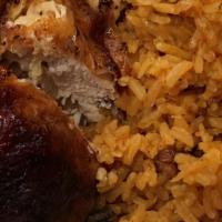 Pollo Al Horno Lunch · A 1/4 serving of our rotisserie-style chicken along with a side order of your choice. (Pleas...