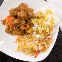 Curry Goat · Curry seasoned dish.