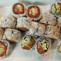 Chef Special (Spicy Roll Combo) # 13 · Spicy tuna, spicy salmon and spicy California roll.