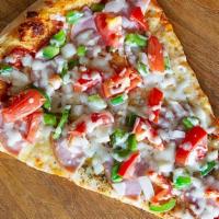Slice Denver · Canadian bacon, Green Pepper, Red Onion, Roma Tomato, Mozzarella