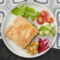 Vahida'S Spinach Pie · Flaky light pastry stuffed with spinach and feta cheese.