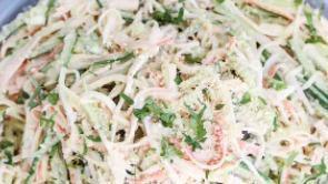 Crab Meat Cucumber Salad · Crab meat and cucumber with mayo mixed.
