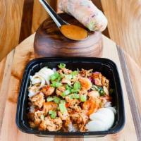 Thai Boxer Bowl · Chicken, shrimp, brown or white rice, egg whites, vegetables, and sweet and spicy. Comes wit...
