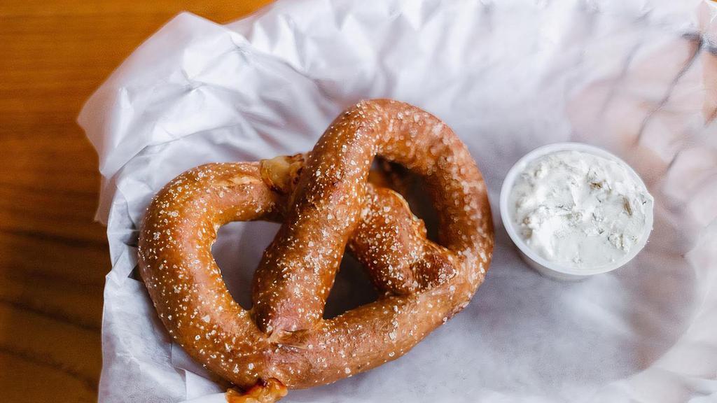 Chipotle Pepper And Smoked Gouda Stuffed Pretzel · 