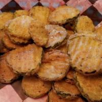 Fried Pickles · Served with house-made ranch dressing.