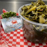 Southern Collard Greens - 1 Lb · Freshly made from scratch.  Contains Bacon.