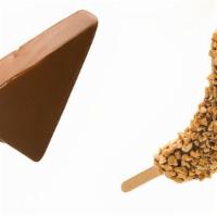 Frozen Dipped Cheesecake · Frozen New York Cheesecake on a stick dipped in smooth Milk Chocolate.