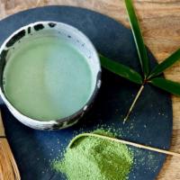 Organic Matcha · Matcha, honey.  We prepare 
our matcha per tradition;
steeped and frothed using
a bamboo whi...