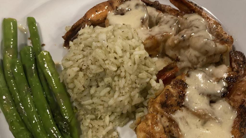 Grilled Gulf Shrimp · Made in Texas. Eight herb grilled gulf shrimp served with cilantro lime rice, grilled asparagus, and topped with a citrus butter sauce.