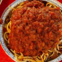 Spaghetti & Meatballs With Garlic Bread · 