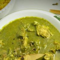 Saag Mutton · A North Indian curry with baby goat bone-in, spinach and mutton. Both rich in protein and cr...