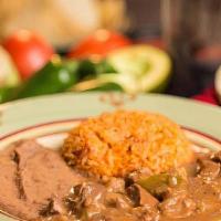 Carne Guisada Plate · Mexican beef stew meat in brown gravy.