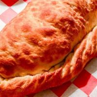 Calzone- Byo · Our homemade pizza dough stuffed with Mozzarella cheese and your choice of up to three ingre...