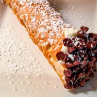 Cannoli · Cannoli filling contains ricotta cheese, vanilla, and powdered sugar. Cannoli shell is fille...