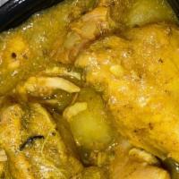 Curry Chicken · No bones about this! Chicken breast, thighs and potatoes, simmered in our homemade curry pow...