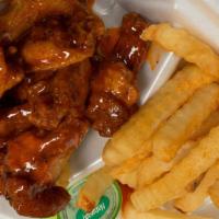 Buffalo Wings · Comes with fries, drink, celery, carrots, and choice of dressing.