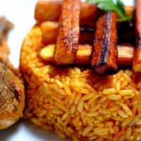 Jollof Rice · With Beef or Chicken,