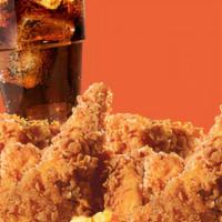 Chicken Tenders Combo · Four crispy chicken tenders, French fries and soda.