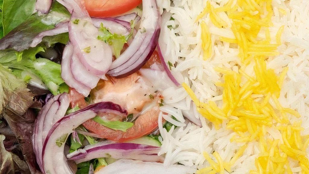 Gyro Beef & Lamb - Half Salad Half Rice · 