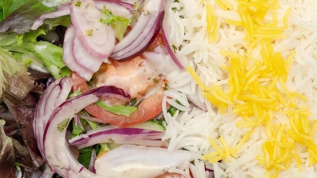 Salmon - Half Rice Half Salad · 