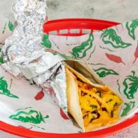 Mt - The Migas Taco · Soft flour tortilla with scrambled eggs, tortilla strips, onions, tomatoes, serranos, and ch...