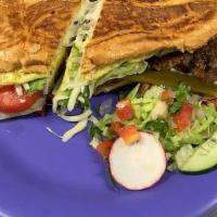 Torta/Milanesa · Breaded New York steak marinated with Mexican herbs, comes with fresh omelette, All the Tort...