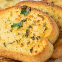 Garlic Bread · Bread topped with garlic and olive oil.