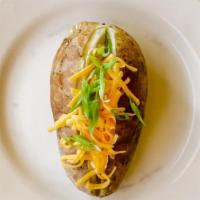 Baked Potato · Loaded up with cheddar cheese, sour. cream, chives & butter.
