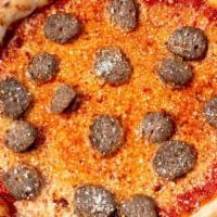 Meatball Pizza · house-made  lamb and beef meatballs (or vegan meatballs), tomato sauce, mozzarella, pecorino...