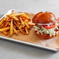 Blackened Chicken Ranch Sandwich · We cover a butterflied chicken breast with our spice blend and blacken it on our grill, add ...