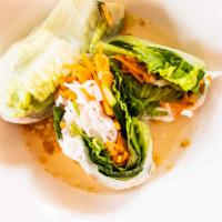 Fresh Spring Rolls (2 Pieces) · Rice noodles and vegetables wrapped in rice paper. Served with our house sweet and sour, top...