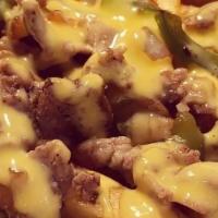 Chicken N Fries · Chicken, Fries and Cheez Whiz
As requested:
Green Peppers, Mushrooms, Onions, Cherry Peppers...
