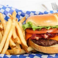 Bbq Bacon Cheddar (Combo) · Cheddar cheese, bacon, lettuce, tomatoes and sweet baby ray's bbq sauce.
Combo comes with dr...