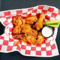 Martini'S Style Wings · Large chicken wings fried unbreaded, tossed in your choice of buttery hot buffalo sauce, bbq...