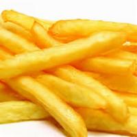 Fries · A generous basket of crinkle cut french fries.
