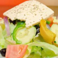 Greek Salad  · Greek Salad Large $ 10.99
Every salad add meat $3.00