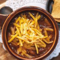 Chili · Homemade Chili: KTB's homemade, slow cooked over 12 hours to create a perfect flavor sure to...