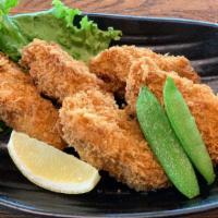 Fried Oysters (5 Pcs) · Oysters crisply fried and served with okonomi sauce.