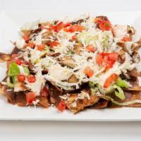 Relleno De Chilaquiles / Chilaquiles Fillings · Mixed Salad with Avocado, White Rice, Yellow Rice, Tostones, French Fries, Vegetables, Fried...