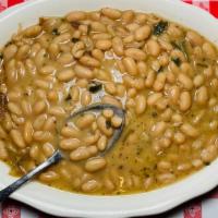 White Beans · Cannellini beans, onions, and spices. Vegan, vegetarian, and gluten-free.