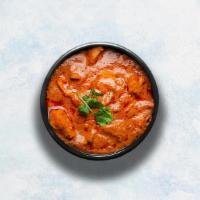 Chicken Tikka Masala · Oven-roasted chicken chunks in a rich creamy tomato and onion based gravy.