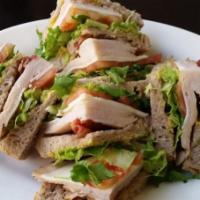 Club Sandwich · Double decker club includes turkey, bacon, provolone cheese lettuce tomatoes, mayo on your c...