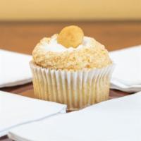 Banana Pudding · Fluellen cupcakes signature flavor. Fresh banana cake topped with a cream cheese frosting an...
