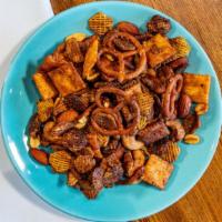 Red River Snack Mix · Salty, crunchy, & buttery!