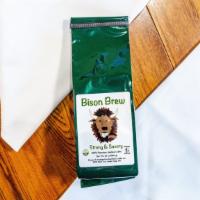 Bison Brew Fancy Package · 12oz of our dark, smokey Bison Brew in a sleek, green package. Fair Trade and Organic beans ...