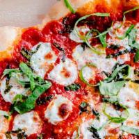 Margherita Pizza  · Red pizza  sauce or marinara sauce  , fresh mozzarella cheese, fresh basil, olive oil and Pa...